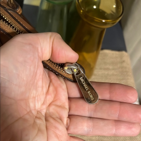 Michael Kors Tan Leather Tote with Signature Charm - Picture 12 of 17